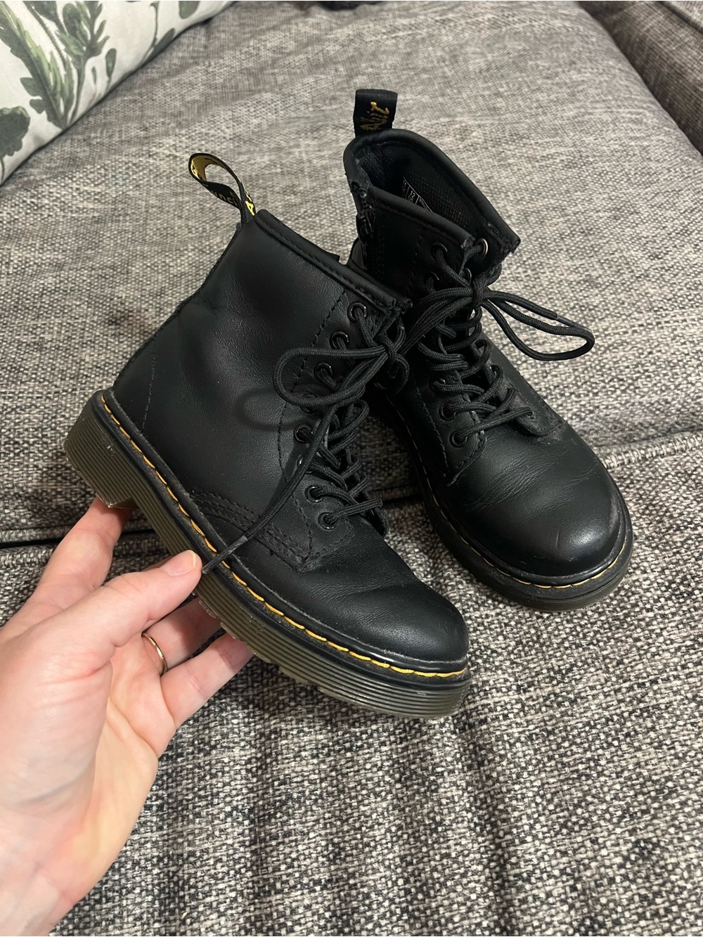 Toddler Doc Marten Black Boots Size 12C